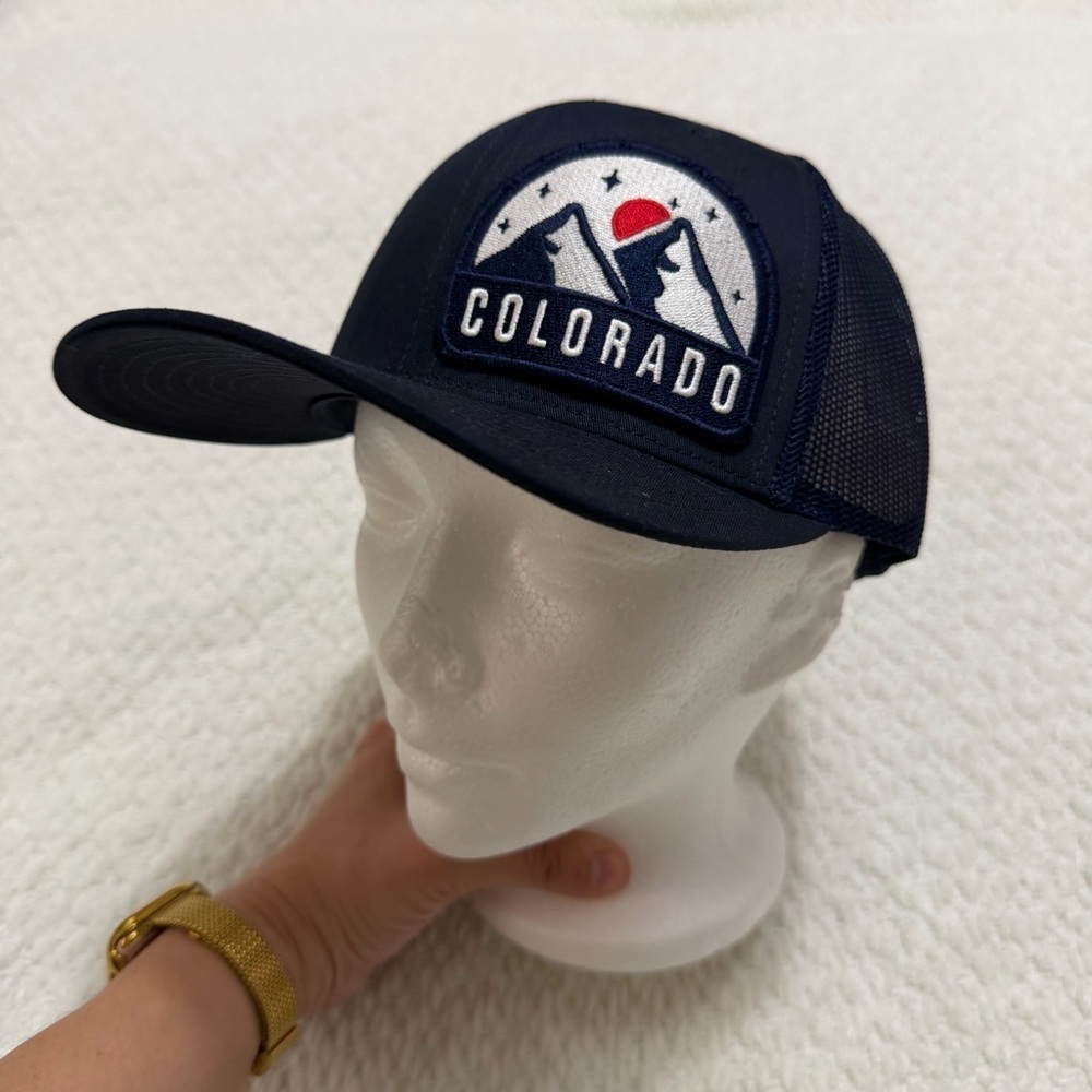 Richardson 112 Hat with Colorado Patch Navy Blue SnapBack Hat New - Picture 2 of 10